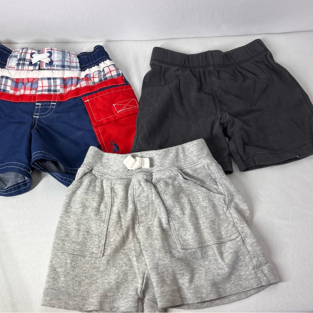 Carter's Kids' Red, Blue,‎ and Gray Shorts Trio